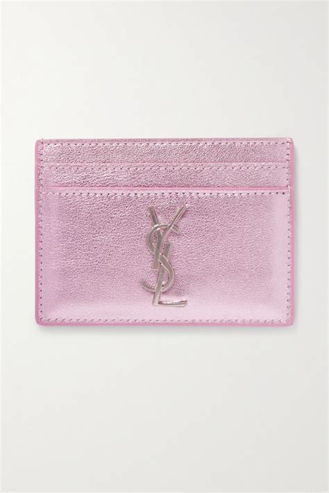 ysl card holder pink metallic|selfridges YSL card holder.